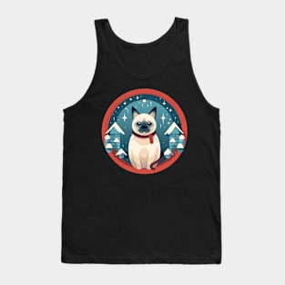 Siamese Cat Xmas, Love Cats Tank Top